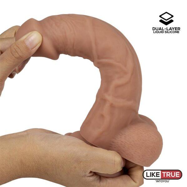 Dildo Realista Silicona Líquida Dual Layer 8-LIKETRUE (LoveCherry) EAN: 8436615004577 - Imagen 5