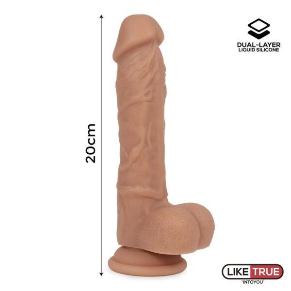 Dildo Realista Silicona Líquida Dual Layer 8-LIKETRUE (LoveCherry) EAN: 8436615004577 - Imagen 8