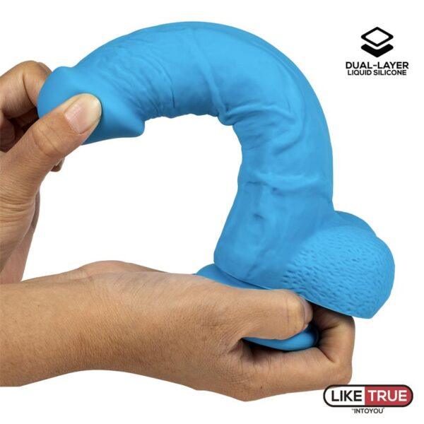 Dildo Realista Silicona Líquida Dual Layer 8 Azul-LIKETRUE (LoveCherry) EAN: 8436615004591 - Imagen 5