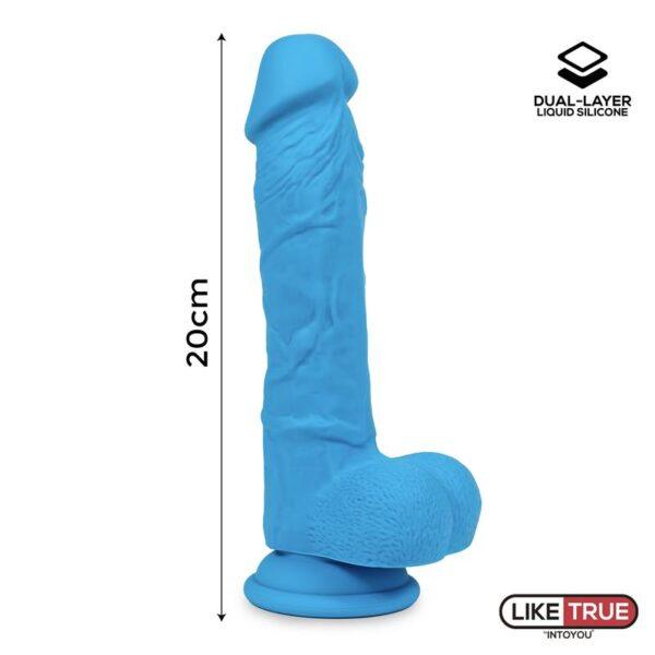 Dildo Realista Silicona Líquida Dual Layer 8 Azul-LIKETRUE (LoveCherry) EAN: 8436615004591 - Imagen 8