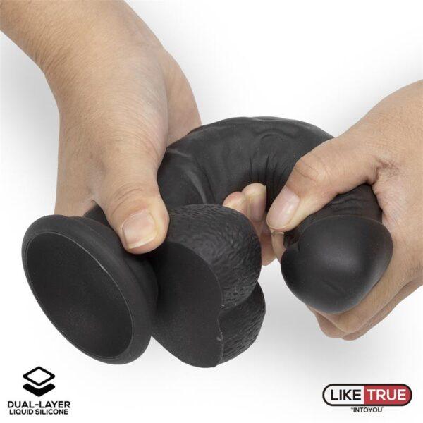 Dildo Realista Silicona Líquida Dual Layer 8 Negra-LIKETRUE (LoveCherry) EAN: 8436615004584 - Imagen 6