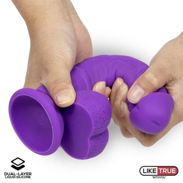 Dildo Realista Silicona Líquida Dual Layer 8 Púrpura-LIKETRUE (LoveCherry) EAN: 8436615004607 - Imagen 6