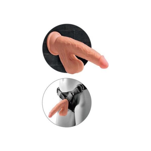 Dildo Triple Densidad Testículos Oscilantes 7 Caramelo-KING COCK (LoveCherry) EAN: 603912770551 - Imagen 4