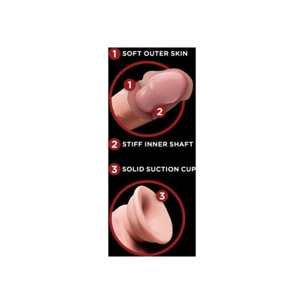 Dildo Triple Densidad Testiculos Oscilantes 8-KING COCK (LoveCherry) EAN: 603912766301 - Imagen 5