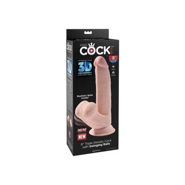 Dildo Triple Densidad Testiculos Oscilantes 8-KING COCK (LoveCherry) EAN: 603912766301 - Imagen 6
