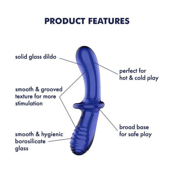 Estimulador de Cristal Double Crystal Hot and Cold Azul-SATISFYER (LoveCherry) EAN: 4061504045931 - Imagen 6