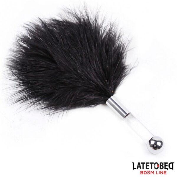 Estimulador de Plumas con Mango de Metal-LATETOBED BDSM LINE (LoveCherry) EAN: 8436615001316 - Imagen 2