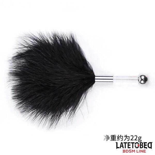 Estimulador de Plumas con Mango de Metal-LATETOBED BDSM LINE (LoveCherry) EAN: 8436615001316 - Imagen 3