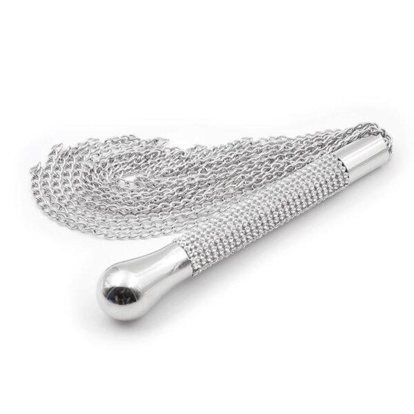 Flogger de Cadenas con Mango con Brillantes-LATETOBED BDSM LINE (LoveCherry) EAN: 8436615000456 - Imagen 2