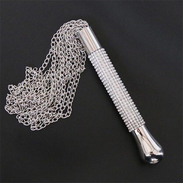Flogger de Cadenas con Mango con Brillantes-LATETOBED BDSM LINE (LoveCherry) EAN: 8436615000456 - Imagen 3