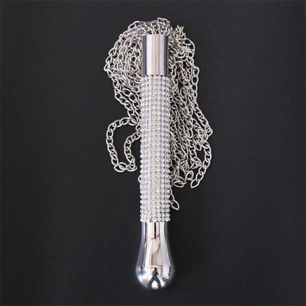 Flogger de Cadenas con Mango con Brillantes-LATETOBED BDSM LINE (LoveCherry) EAN: 8436615000456 - Imagen 4