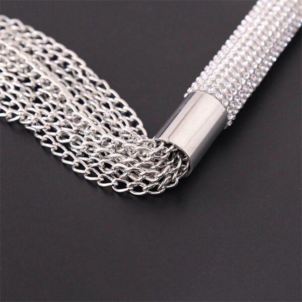 Flogger de Cadenas con Mango con Brillantes-LATETOBED BDSM LINE (LoveCherry) EAN: 8436615000456 - Imagen 6