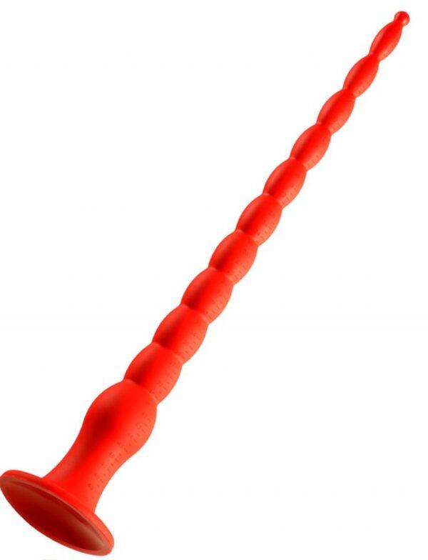 Consolador de gusano largo N°4 - 50 x 5,2cm Rojo-STRETCH WORM (Fun Distri) EAN: 3662811314140