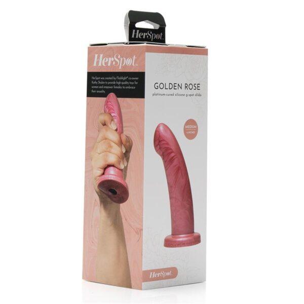 Herspot Dildo Golden Rose Talla Mediana-FLESHLIGHT (LoveCherry) EAN: 810476010607 - Imagen 7