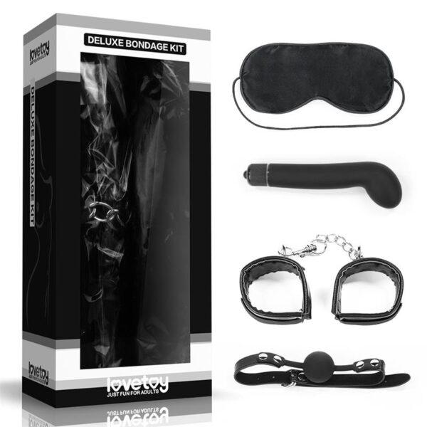 Kit Bondage Deluxe con Vibrador Negro-LOVETOY (LoveCherry) EAN: 6970260902618