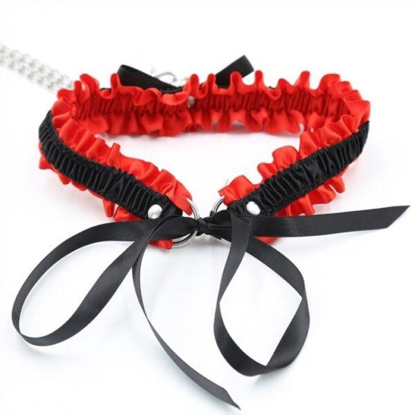 Collar Romance Kit Negro Rojo-KinkHarness (Fun Distri) EAN: 3662811105137 - Imagen 3