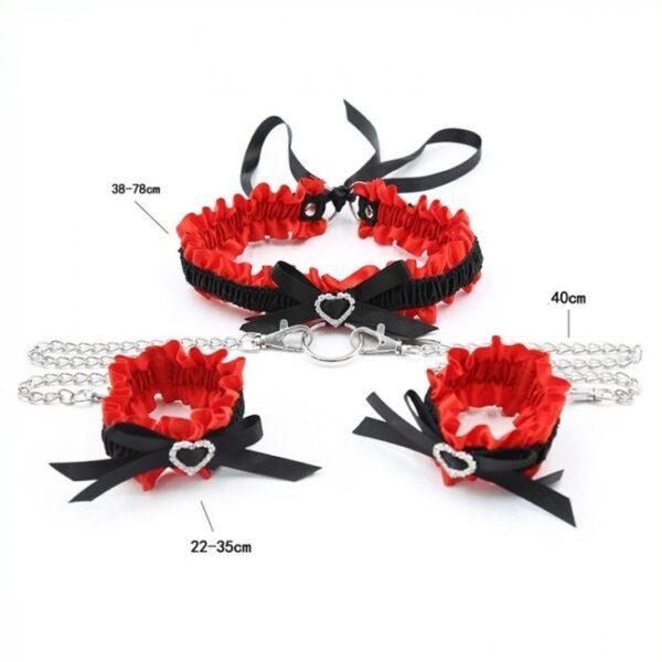 Collar Romance Kit Negro Rojo-KinkHarness (Fun Distri) EAN: 3662811105137 - Imagen 6