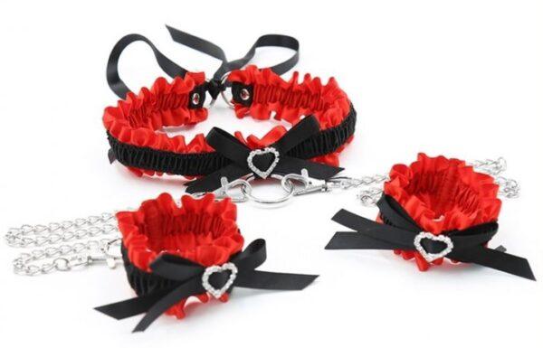 Collar Romance Kit Negro Rojo-KinkHarness (Fun Distri) EAN: 3662811105137