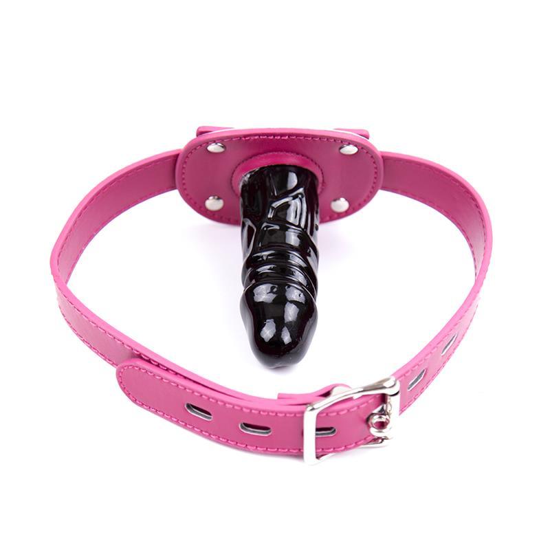 Mordaza de Dildo Ajustable 46-58 cm - Dildo: 10 cm-LATETOBED BDSM LINE (LoveCherry) EAN: 8436615000975.0