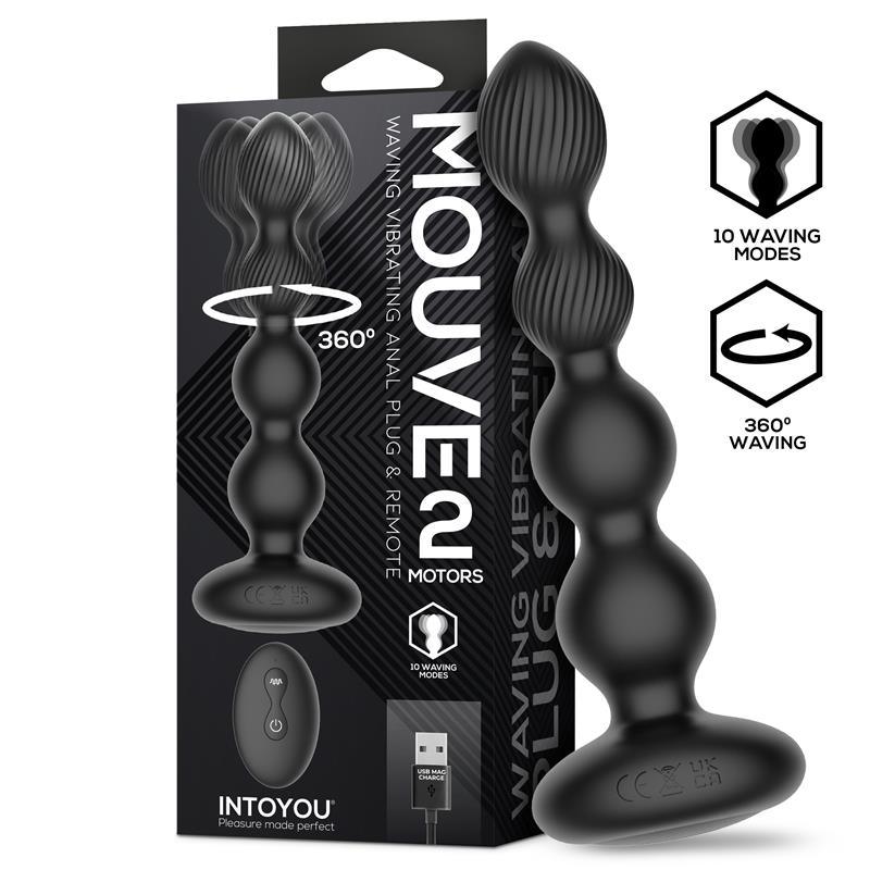 Mouve Plug Anal con Waving y Vibración con Control Remoto 2 Motores-INTOYOU (LoveCherry) EAN: 8436615002641.0