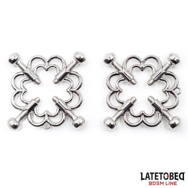Pinzas de Metal para Pezones Ajustables-LATETOBED BDSM LINE (LoveCherry) EAN: 8436615001101