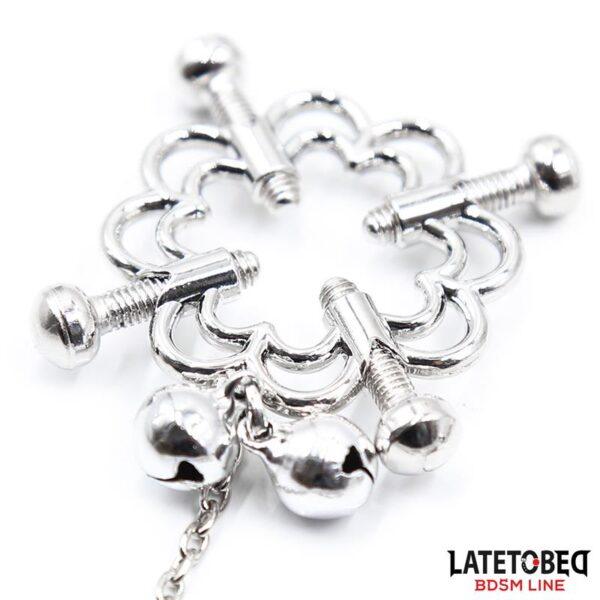 Pinzas de Metal para Pezones Cadena y Cascabeles-LATETOBED BDSM LINE (LoveCherry) EAN: 8436615001057 - Imagen 7