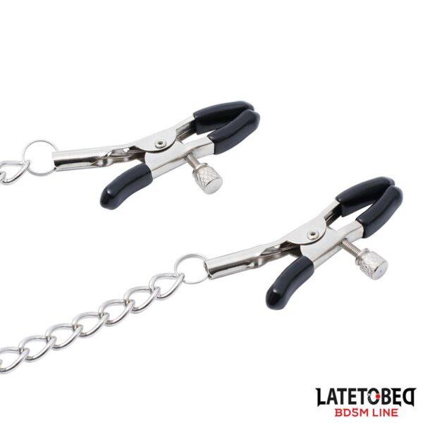 Pinzas para Pezones con Cadena Slave-LATETOBED BDSM LINE (LoveCherry) EAN: 8436615001071 - Imagen 5