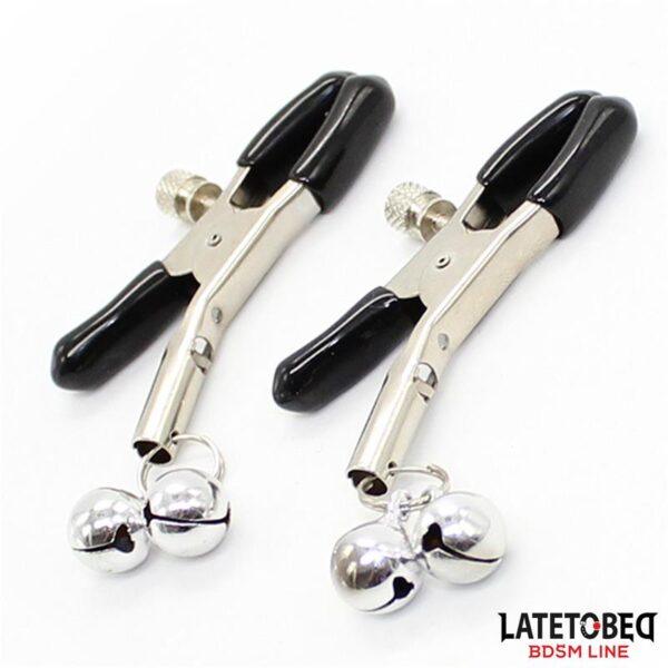 Pinzas para Pezones con Cascabeles-LATETOBED BDSM LINE (LoveCherry) EAN: 8436615001033 - Imagen 2