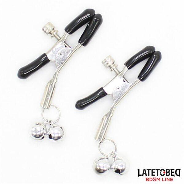 Pinzas para Pezones con Cascabeles-LATETOBED BDSM LINE (LoveCherry) EAN: 8436615001033