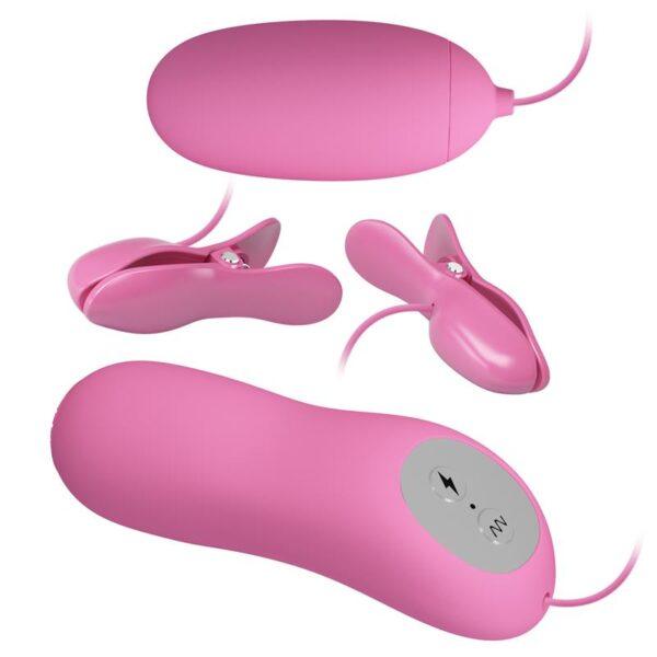 Pinzas para Pezones y Huevo Vibrador con Electro shock-PRETTYLOVE (LoveCherry) EAN: 6959532334142 - Imagen 3