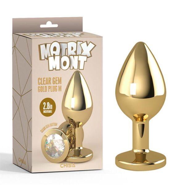 Plug Anal Clear Gem Gold Talla M-CHISA (LoveCherry) EAN: 7597461122605 - Imagen 5