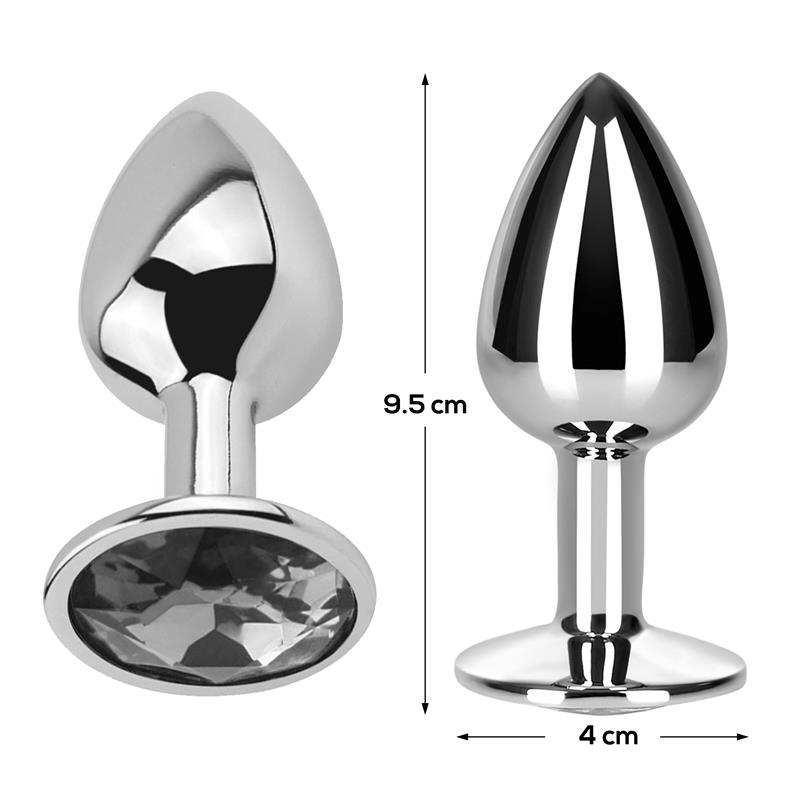 Plug Anal con Joya Color Blanco Diamante Talla L Aluminio-AFTERDARK (LoveCherry) EAN: 8436583792865 - Imagen 3