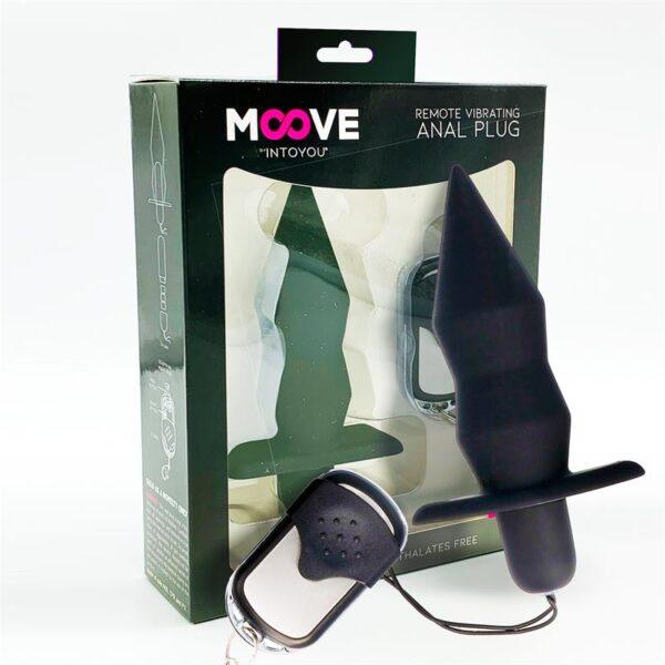 Plug Anal con Vibración y Control Remoto Negro-MOOVE (LoveCherry) EAN: 8436583790670