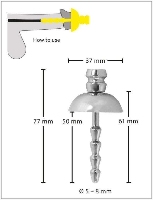 Penis plug Paraguas 6cm - Diámetro 8mm-PENIS PLUG (Fun Distri) EAN: 4024144453016 - Imagen 6