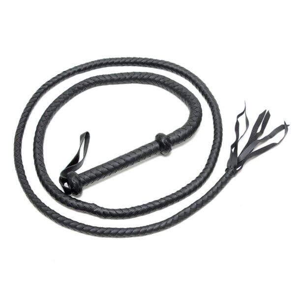 Látigo Trenzado Cuero Negro 250 cm-BONDAGE PLAY (LoveCherry) EAN: 8718924232392 - Imagen 2