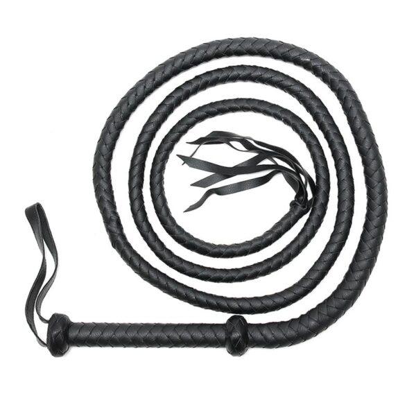 Látigo Trenzado Cuero Negro 250 cm-BONDAGE PLAY (LoveCherry) EAN: 8718924232392