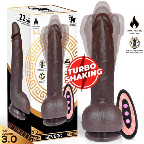 Severo Dildo Realista Turbo Shaking Thrusting, Rotación 360º Control Remoto Efecto Calor-CENTAURO (LoveCherry) EAN: 8436615002474