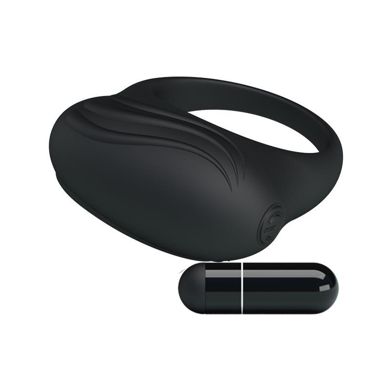 Anillo Vibrador Bertram Color Negro-PRETTYLOVE (LoveCherry) EAN: 6959532314137.0 - Imagen 4