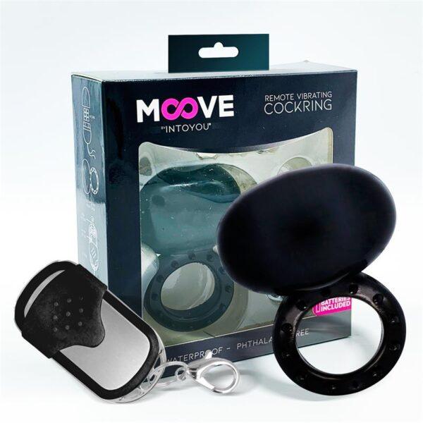 Anillo Vibrador con Control Remoto Negro-MOOVE (LoveCherry) EAN: 8436583790618