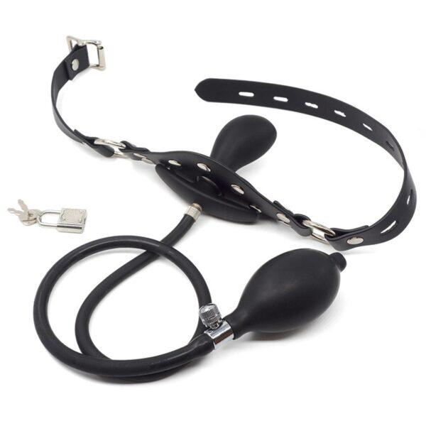 Mordaza inflable Bulbo Gag Negro-KINKGEAR (Fun Distri) EAN: 3662811614660