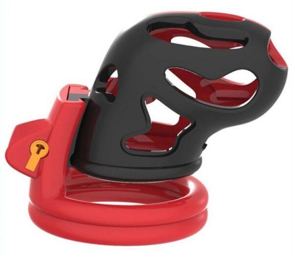 Dinoz Chastity Cage 6.5 x 3cm Negro-Rojo (Fun Distri)EAN: 3662811251803 - Imagen 4