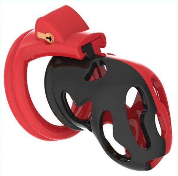 Dinoz Chastity Cage 6.5 x 3cm Negro-Rojo (Fun Distri)EAN: 3662811251803