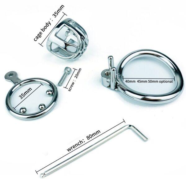 Jaula de castidad de metal Trig Cage 4 x 3,5cm-CockLock (Fun Distri)EAN: 3662811402151 - Imagen 7