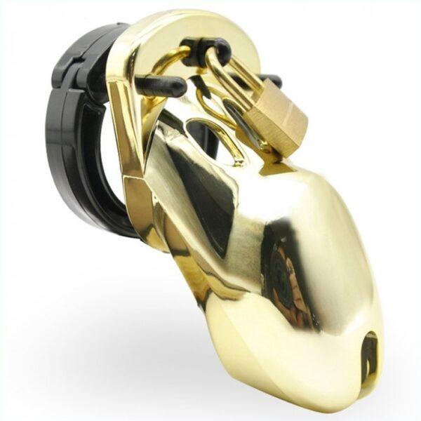 Jaula de castidad Heraldo 7 x 3,5cm Oro-Generique (Fun Distri) EAN: 3662811170050