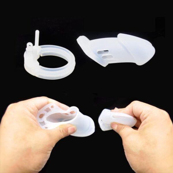 CB-6000 Silicone Male Chastity Cage Blanc-Generique (Fun Distri)EAN: 3662811182190 - Imagen 4