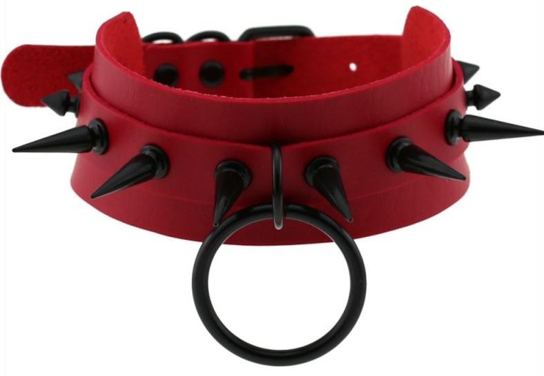 Collar de espigas Strobo Lish Rojo