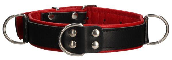 Collar Bondage Deluxe Negro-Rojo-Ouch! Harness (Fun Distri) EAN: 7423522528518 - Imagen 3
