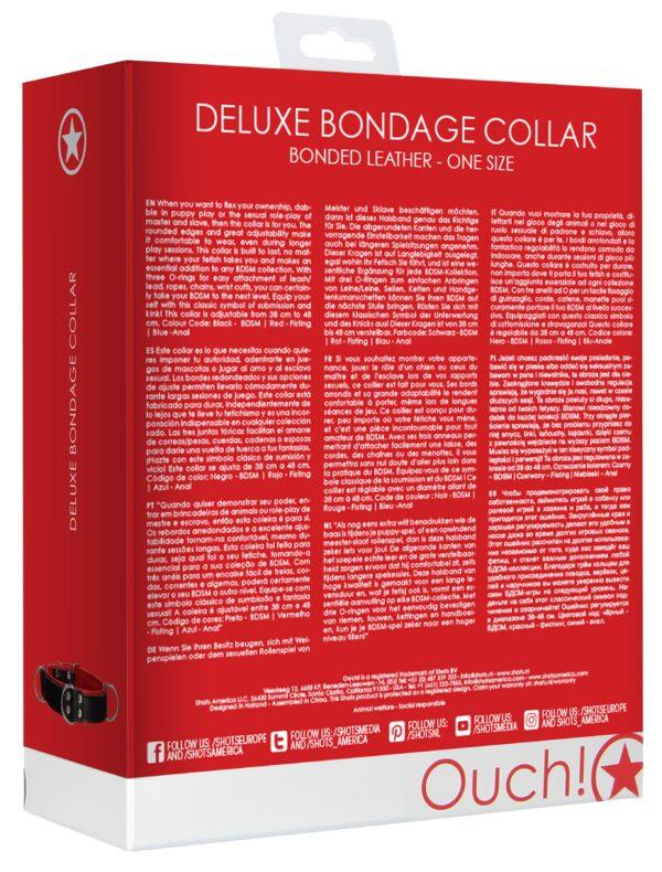 Collar Bondage Deluxe Negro-Rojo-Ouch! Harness (Fun Distri) EAN: 7423522528518 - Imagen 5