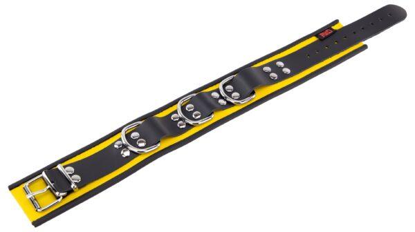Collar de cuero 3 anillos D amarillo-negro-The Red (Fun Distri) EAN: 3701019811713 - Imagen 4