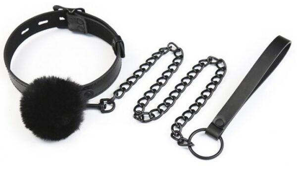 Collar de bola y correa negro-Generique (Fun Distri) EAN: 3662811200191